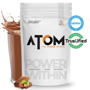 ATOM Whey Protein Isolate Ultra-Pure - 30g Protein | Choco Hazel Fusion | 2kg