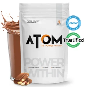 ATOM Whey Protein | USA Labdoor Certified For Accuracy & Purity | Choco Peanut | 1Kg