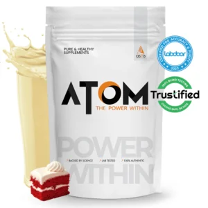 ATOM Whey Protein | USA Labdoor Certified For Accuracy & Purity | Classic Red Velvet | 1Kg