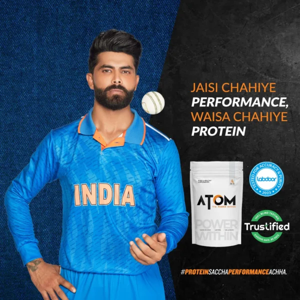 ATOM Whey Protein | USA Labdoor Certified For Accuracy & Purity | Kesar Kulfi | 4Kg