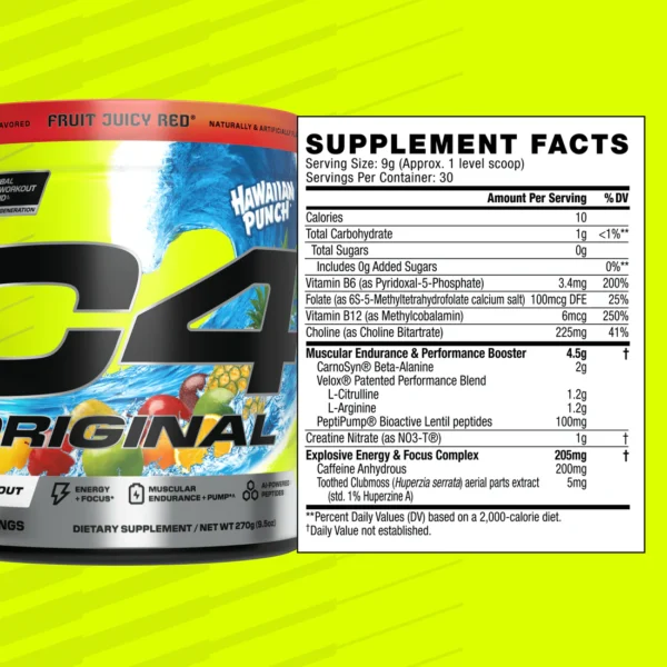 C4 Original Pre Workout Powder Watermelon (30 servings)