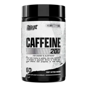 Nutrex Caffeine 200, Energy and Alertness Supplement, 200mg Anhydrous Caffeine, 60 Liquid Capsules
