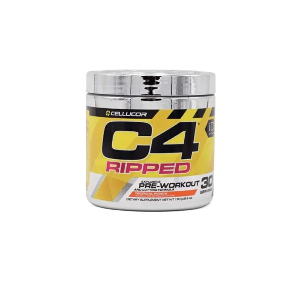 Cellucor C4 Ripped Pre Workout Powder Topical Punch – Creatine Free + Sugar Free Preworkout Energy Supplement for Men & Women – 30 Servings