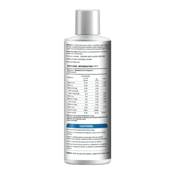 L-Carnitine 3000 mg Liquid - Blue Raspberry Flavour | 450ml