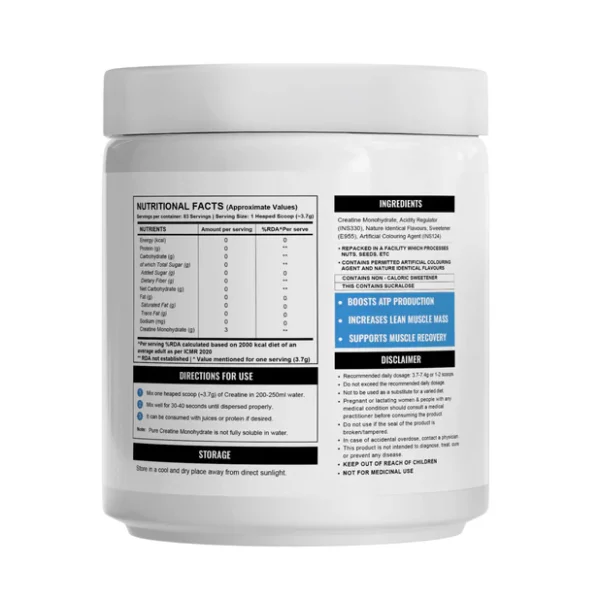 Wellcore - Pure Micronised Creatine Monohydrate (307g, 83 Servings) Fruit Fusion Lab Tested | Supports Athletic Performance and Power