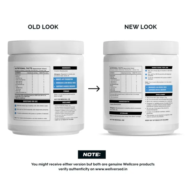 Wellcore - Micronised Creatine Monohydrate (100g, 33 Servings) 100% Pure Creatine | Unflavored | Supports Athletic Performance and Power