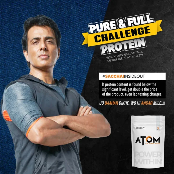 ATOM Whey Protein | USA Labdoor Certified For Accuracy & Purity | Kesar Kulfi | 4Kg