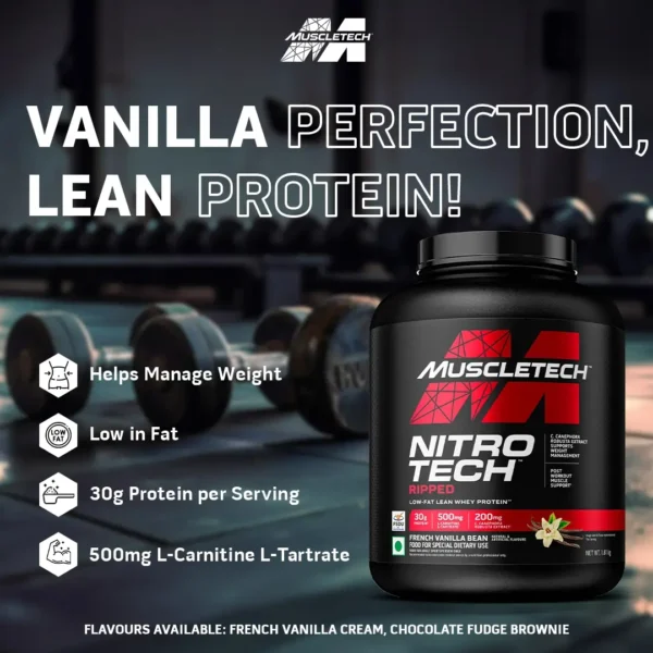 MuscleTech™ Nitro-Tech™ Ripped Whey Protein, Chocolate Fudge Brownie, 907g