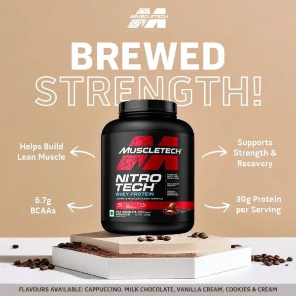 Muscletech™ Nitro-Tech™ Whey Protein, Cookies & Cream, 1.81kg