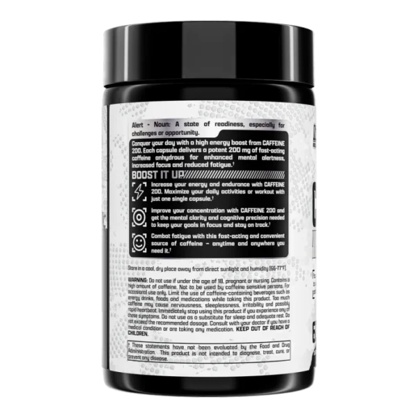 Nutrex Caffeine 200, Energy and Alertness Supplement, 200mg Anhydrous Caffeine, 60 Liquid Capsules