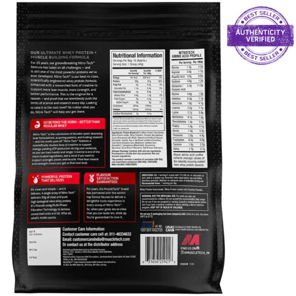Muscletech™ Nitro-Tech™ Whey Protein, Milk Chocolate, 450G