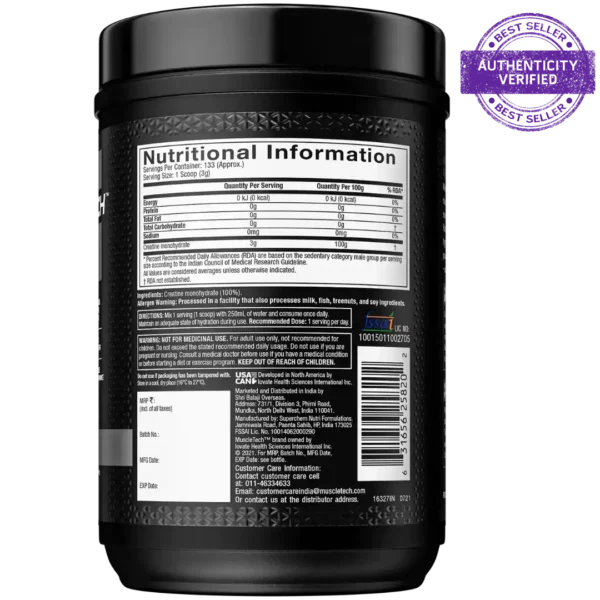 Muscletech™ Platinum 100% Creatine, 133 servings, 400g