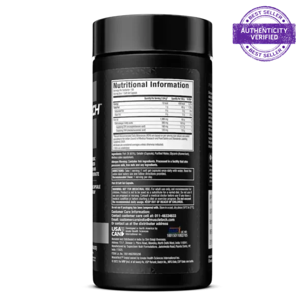 Muscletech™ Platinum 100% Omega Fish Oil, 100 Soft Gel capsules