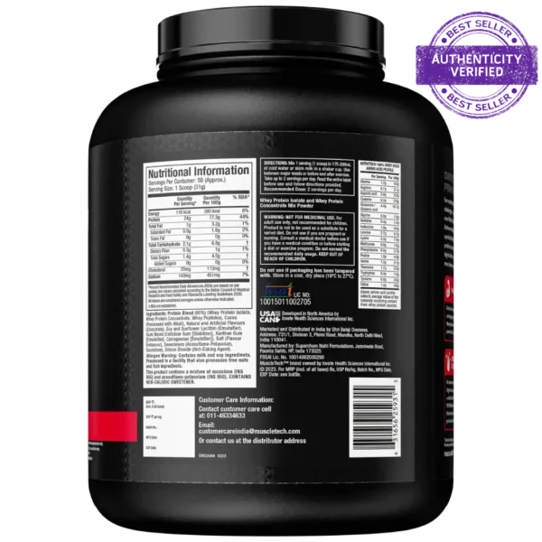 Muscletech™ Nitro-Tech™ 100% Whey Gold, Cookies & Cream, 1.81kg