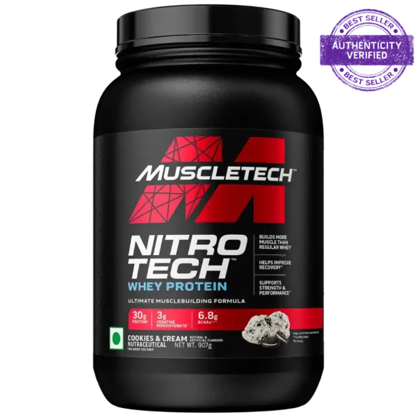 Muscletech™ Nitro-Tech™ Whey Protein, Cookies & Cream, 907g