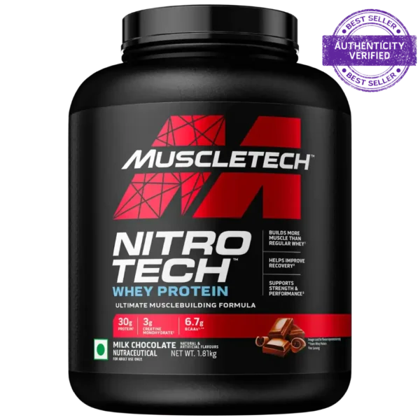 Muscletech™ Nitro-Tech™ Whey Protein, Milk Chocolate, 1.81kg