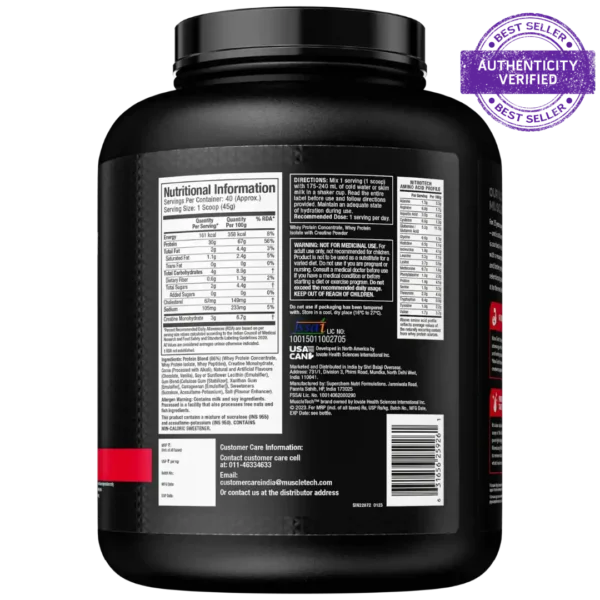 Muscletech™ Nitro-Tech™ Whey Protein, Cookies & Cream, 1.81kg