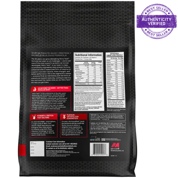 Muscletech™ Nitro-Tech™ Whey Protein, Milk Chocolate, 4kg