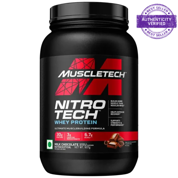 Muscletech™ Nitro-Tech™ Whey Protein, Milk Chocolate, 907g