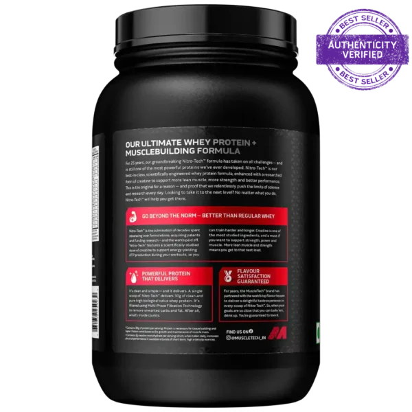 Muscletech™ Nitro-Tech™ Whey Protein, Milk Chocolate, 907g