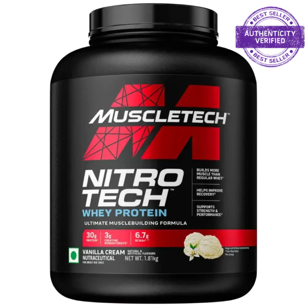 Muscletech™ Nitro-Tech™ Whey Protein, Vanilla Cream, 1.81kg
