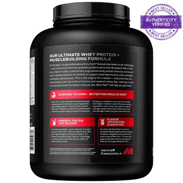Muscletech™ Nitro-Tech™ Whey Protein, Cookies & Cream, 1.81kg