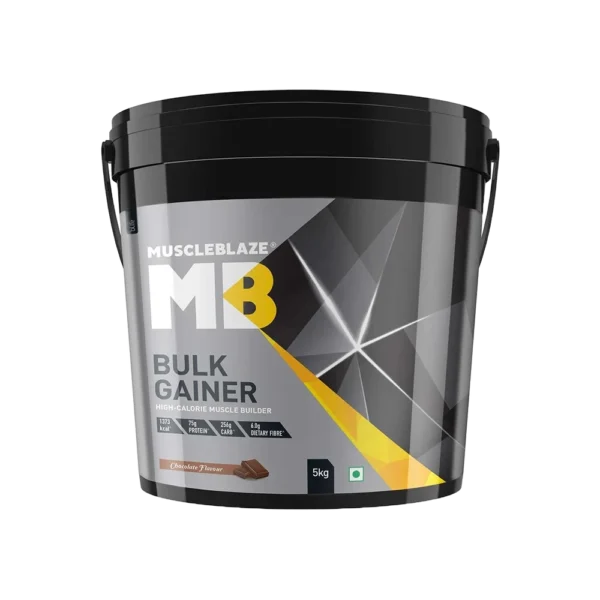 MuscleBlaze Bulk Gainer - 5 kg | Chocolate | High-Calorie Mass Gainer | Improves Muscle Growth