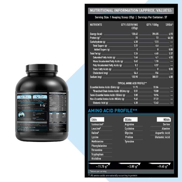 MuscleBlaze 100% Whey Protein Ultra Premium Whey Blend, 2 kg (4.4 lb), 57 Servings, (Rich Milk Chocolate)