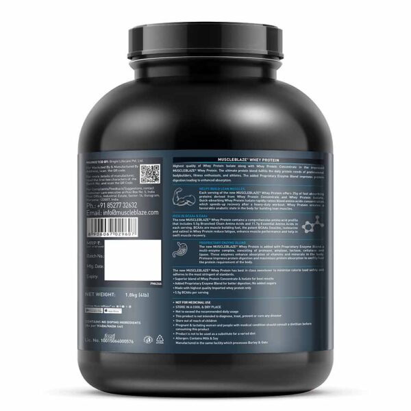 MuscleBlaze 100% Whey Protein Ultra Premium Whey Blend, 2 kg (4.4 lb), 57 Servings, (Rich Milk Chocolate)