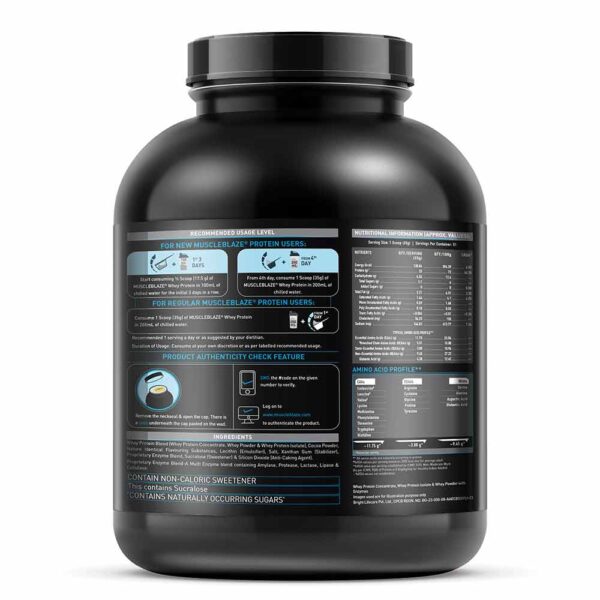 MuscleBlaze 100% Whey Protein Ultra Premium Whey Blend, 2 kg (4.4 lb), 57 Servings, (Rich Milk Chocolate)